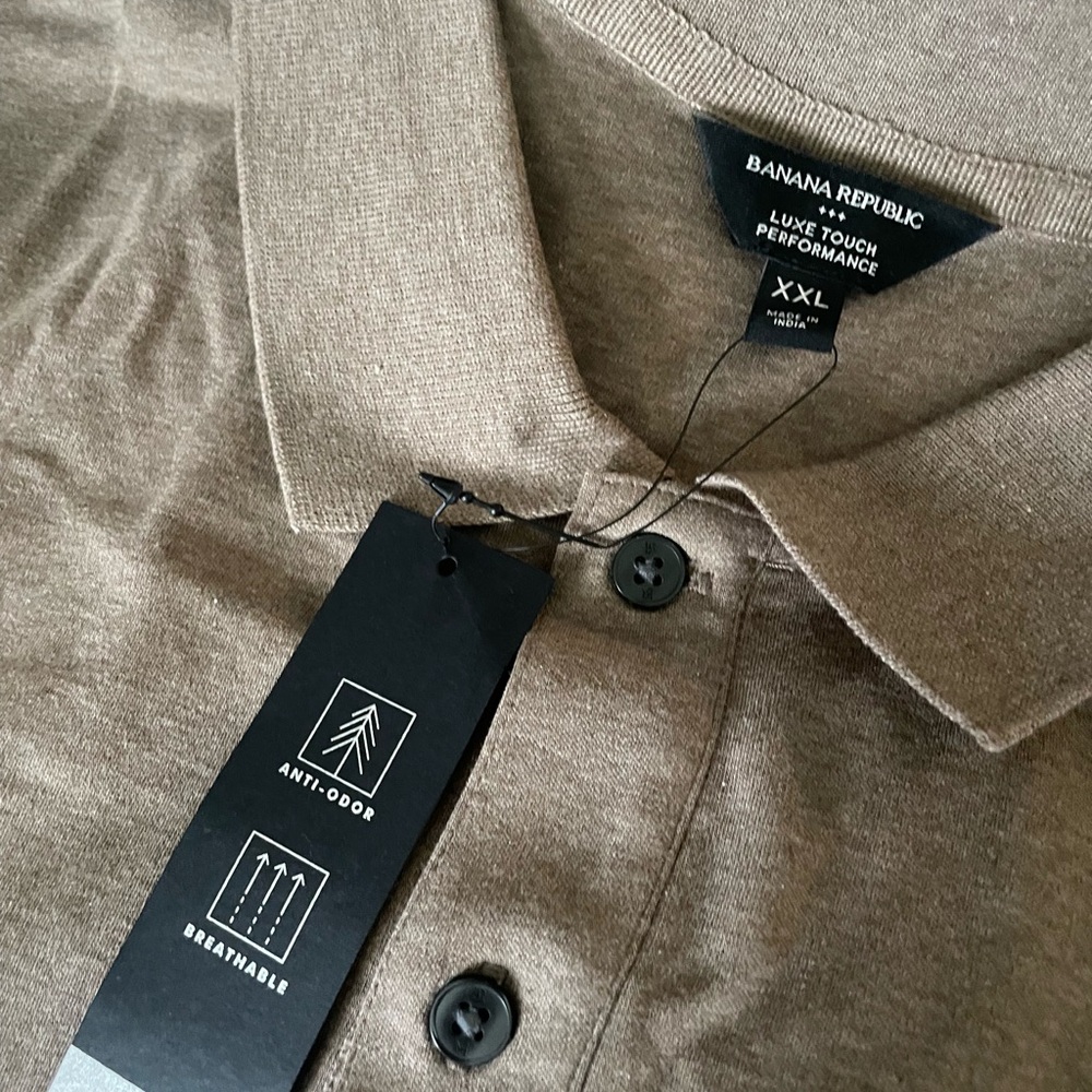 Banana Republic Taupe Polo Shirt